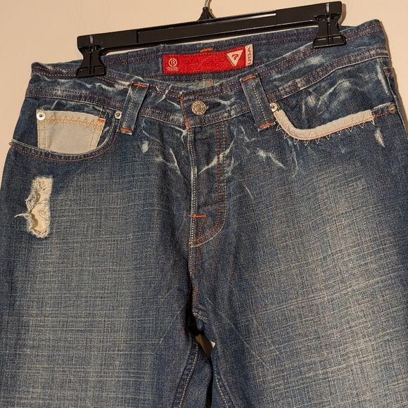 Guess Distressed Jeans Hidden Buttons Women's Size 32 - Picture 4 of 13